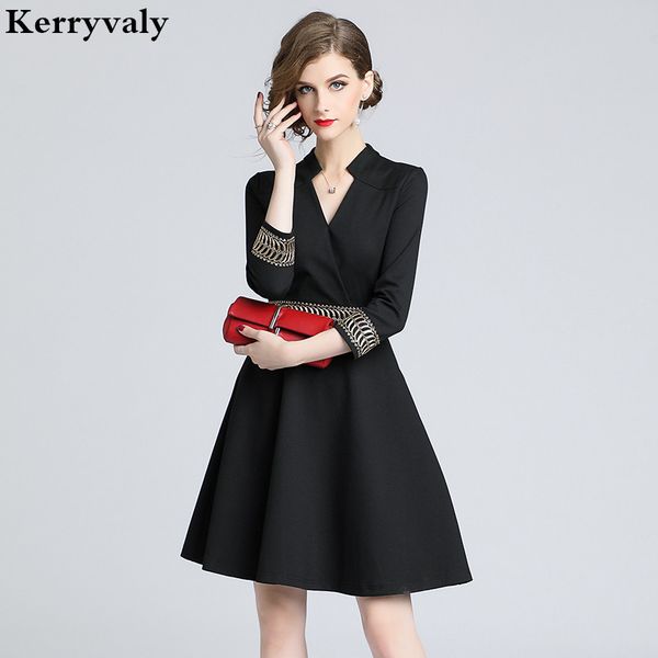 autumn long-sleeved women embroidered dress vestidos casuales mujer 2018 midi black office dress lange jurken k6202, White;black
autumn long-sleeved women embroidered dress vestidos casuales mujer 2018 midi black office dress lange jurken k6202, White;black