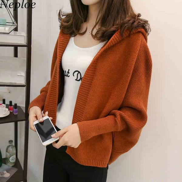 neploe new autumn winter solid female sweater hooded batwing long sleeve cardigan 2018 loose korean fashion sueter mujer 67879, White;black
neploe new autumn winter solid female sweater hooded batwing long sleeve cardigan 2018 loose korean fashion sueter mujer 67879, White;black