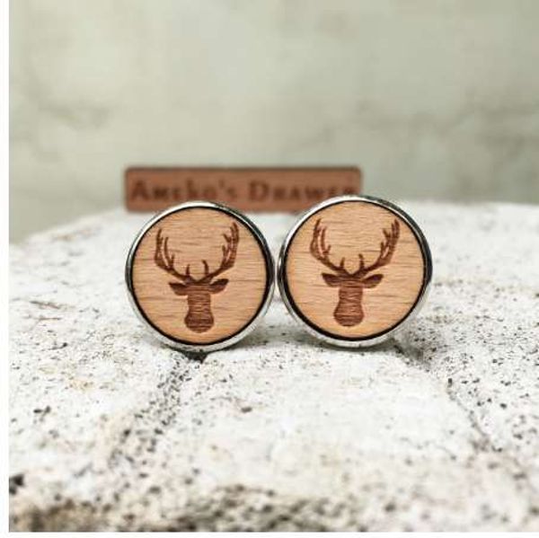 deer wooden cuff links animal wedding gift groomsmen gift deer head wood cuff links deer horn jewelry x 1 pair, Silver
deer wooden cuff links animal wedding gift groomsmen gift deer head wood cuff links deer horn jewelry x 1 pair, Silver