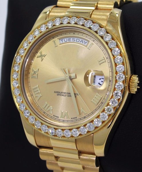 luxury day-date ii president 218238 18k yellow gold automatic mechanical movement mens watches diamond bezel men's wrist watches, Slivery;brown
luxury day-date ii president 218238 18k yellow gold automatic mechanical movement mens watches diamond bezel men's wrist watches, Slivery;brown