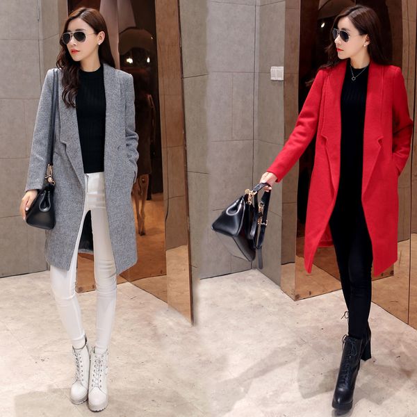 open stitch womens coats 2018 winter warm wool blend coat and jacket long ladies coats, Black
open stitch womens coats 2018 winter warm wool blend coat and jacket long ladies coats, Black