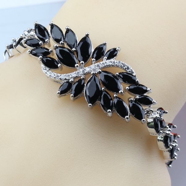 9-color flower 925 sterling silver jewelry black zircon adjustable link chain bracelet length 20cm occident mystic decoration
9-color flower 925 sterling silver jewelry black zircon adjustable link chain bracelet length 20cm occident mystic decoration