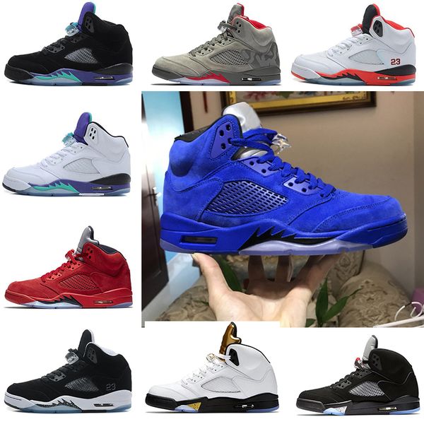 New 5s V Men Sneakers basketball shoes 5 blue suede Olympic Metallic Gold OG Black Metallic trainers designer luxury shoes men US7-13
New 5s V Men Sneakers basketball shoes 5 blue suede Olympic Metallic Gold OG Black Metallic trainers designer luxury shoes men US7-13