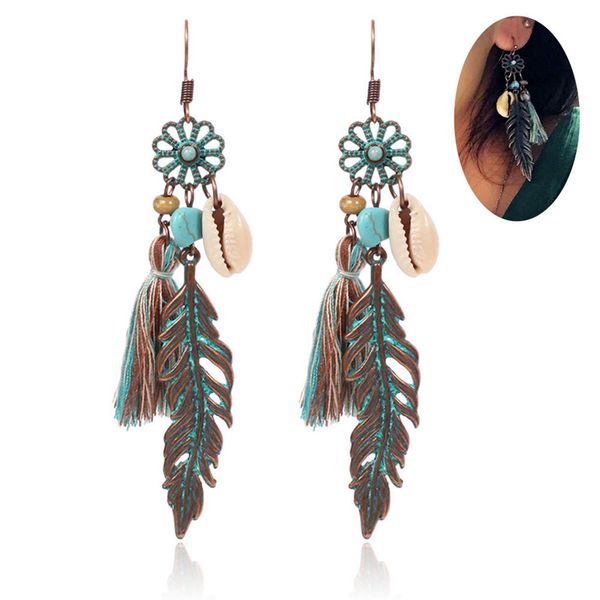 women bohemian boho leaves&flowers tassel earrings vintage alloy hanging dangle drop earrings jewelry fashion gift, Silver
women bohemian boho leaves&flowers tassel earrings vintage alloy hanging dangle drop earrings jewelry fashion gift, Silver