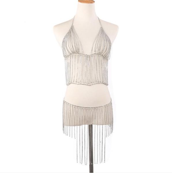 european and american night shop tassel suit, Silver 
european and american night shop tassel suit, Silver