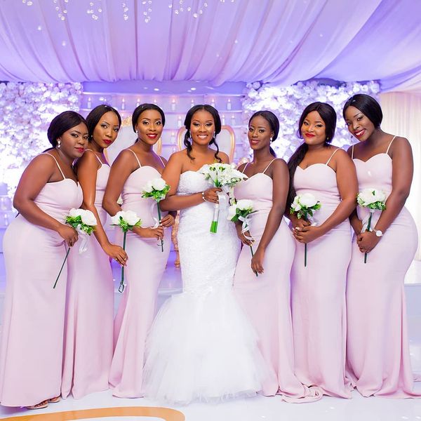 spaghetti straps simple long bridesmaid dresses mermaid african nigerian plus size party dress bridesmaid gowns maid of honor dress custom, White;pink
spaghetti straps simple long bridesmaid dresses mermaid african nigerian plus size party dress bridesmaid gowns maid of honor dress custom, White;pink