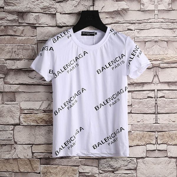 Лето Новый высокое качество топ мужчины Письмо печати футболка повседневная с ко
Лето Новый высокое качество топ мужчины Письмо печати футболка повседневная с ко