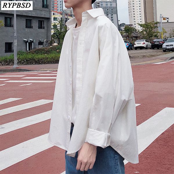 summer korean fashion trend loose long-sleeved shirt oversize men's shirt wild solid color turn down collar casual men blouses, White;black
summer korean fashion trend loose long-sleeved shirt oversize men's shirt wild solid color turn down collar casual men blouses, White;black
