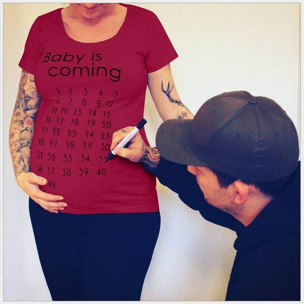 pregnant women letter printed t-shirt female summer short sleeve t shirts baby is coming casual 3 colors maternity clothing, White
pregnant women letter printed t-shirt female summer short sleeve t shirts baby is coming casual 3 colors maternity clothing, White
