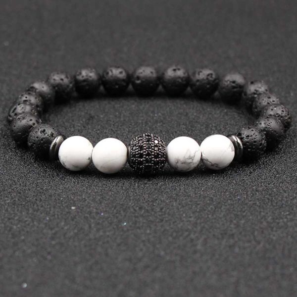 hobborn trendy natural stone beads women bracelet 8mm lava stone handmade strand silver gold crystal ball charm couple bracelets, Golden;silver
hobborn trendy natural stone beads women bracelet 8mm lava stone handmade strand silver gold crystal ball charm couple bracelets, Golden;silver