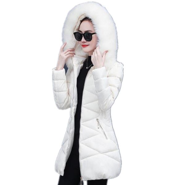 

new winter jacket women plus size womens parkas thicken outerwear hooded winter coat female jacket cotton padded basic as752 s18101103, Black