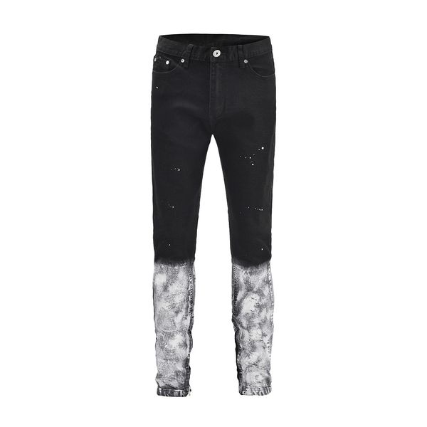 2018 new style inkjet graffiti beggar inside the hole zipper elastic slim jeans pants k37#, Blue
2018 new style inkjet graffiti beggar inside the hole zipper elastic slim jeans pants k37#, Blue