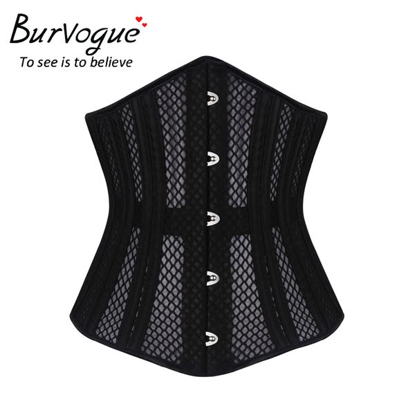 burvogue new women's double steel boned corset mesh breathable waist control underbust corset & bustiers for weight loss, Black;white
burvogue new women's double steel boned corset mesh breathable waist control underbust corset & bustiers for weight loss, Black;white