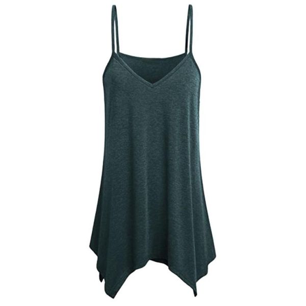 solid womens handkerchief hem flowy casual summer spaghetti strap camisoles tank women's vest, White
solid womens handkerchief hem flowy casual summer spaghetti strap camisoles tank women's vest, White