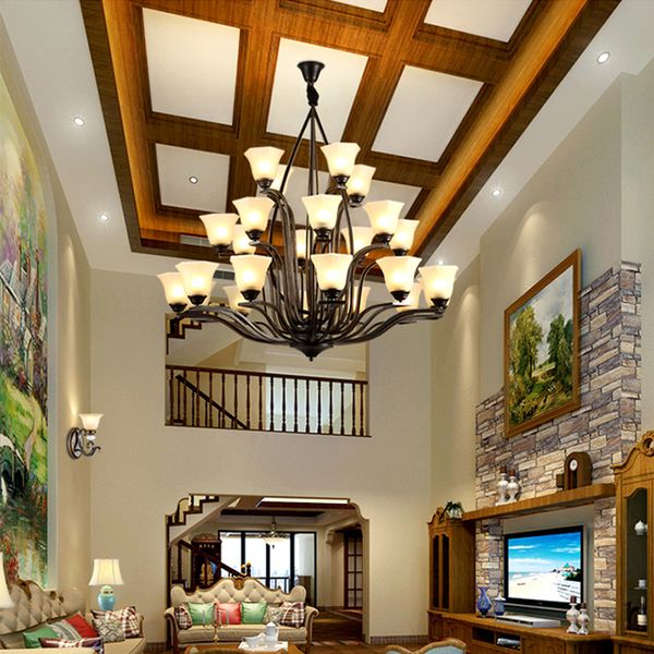 3 layers lamp black iron art chandeliers european clubs bar works chandelier duplex buildings villas living room staircases glass pendant la
3 layers lamp black iron art chandeliers european clubs bar works chandelier duplex buildings villas living room staircases glass pendant la