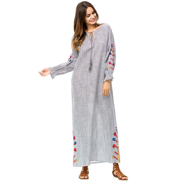 187252 muslin women long sleeved muslim dresses embroidered robes wholesale 2018 autumn fashion new fashion korean dress abaya mujer vestido, Red
187252 muslin women long sleeved muslim dresses embroidered robes wholesale 2018 autumn fashion new fashion korean dress abaya mujer vestido, Red