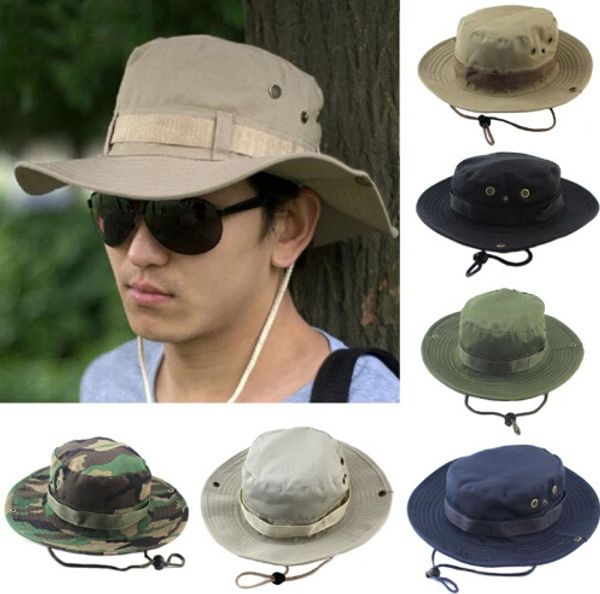 new style outdoor breathable adjustable fisherman hat casual jungle round hat hiking fishing camouflage bonnet sunscreen sombrero, Black;white
new style outdoor breathable adjustable fisherman hat casual jungle round hat hiking fishing camouflage bonnet sunscreen sombrero, Black;white