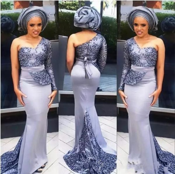 2018 satin one-shoulder long sleeve mermaid prom dresses lace applique sweep train evening dresses peplum sash evening party gown custom, Black
2018 satin one-shoulder long sleeve mermaid prom dresses lace applique sweep train evening dresses peplum sash evening party gown custom, Black