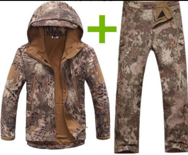 men's military outdoor softshell waterproof jacket hood coat windbreaker + pants, Black;brown
men's military outdoor softshell waterproof jacket hood coat windbreaker + pants, Black;brown