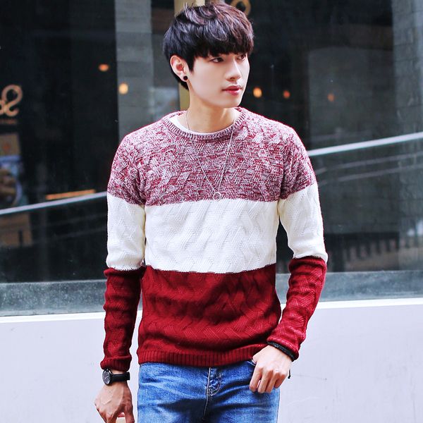 2018 new autumn and winter trend classic long-sleeved casual loose men's round neck color matching sweater -2xl, White;black
2018 new autumn and winter trend classic long-sleeved casual loose men's round neck color matching sweater -2xl, White;black