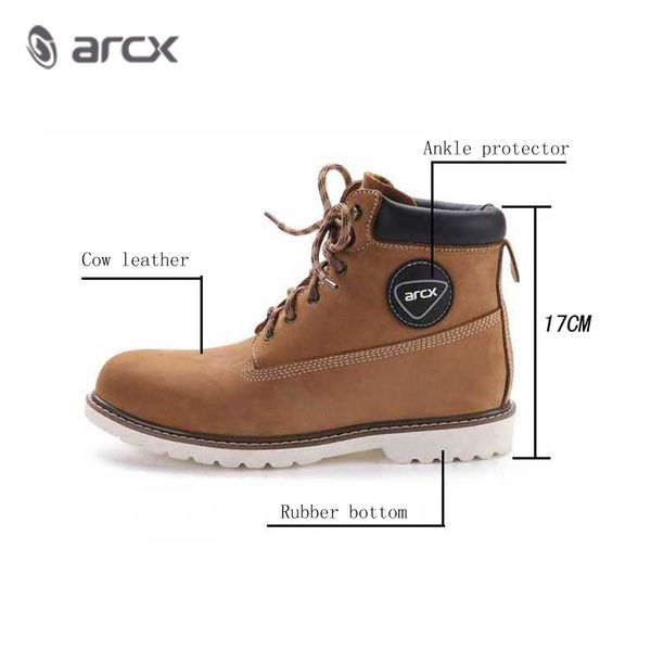 arcx men's motorcycle cow leather boot knight short boots leisure suede casual shoes motocross touring boats eu42-45
arcx men's motorcycle cow leather boot knight short boots leisure suede casual shoes motocross touring boats eu42-45