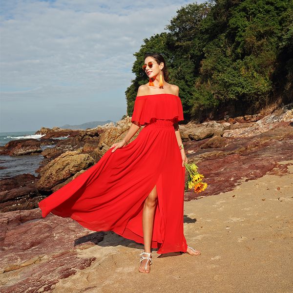 off shoulder beach wedding dresses with ruffles 2018 red bohemian wedding gowns new summer bridal dress, White
off shoulder beach wedding dresses with ruffles 2018 red bohemian wedding gowns new summer bridal dress, White