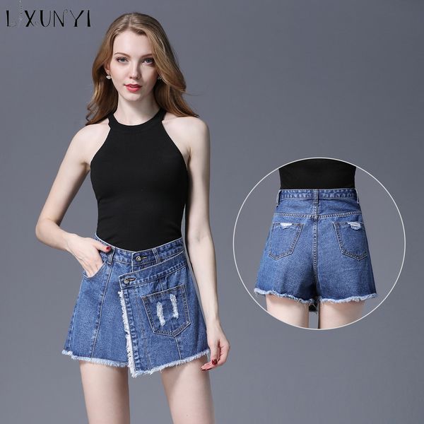 lxunyi 4xl women shorts skirt jeans button big size korean skirts shorts with a high waist pockets tassel short femme hot summer, White;black
lxunyi 4xl women shorts skirt jeans button big size korean skirts shorts with a high waist pockets tassel short femme hot summer, White;black