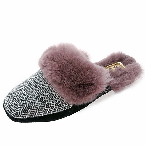 ruiyee slippers women's fur slippers women's shoes rhinestone shoes 2018 new home, Black
ruiyee slippers women's fur slippers women's shoes rhinestone shoes 2018 new home, Black