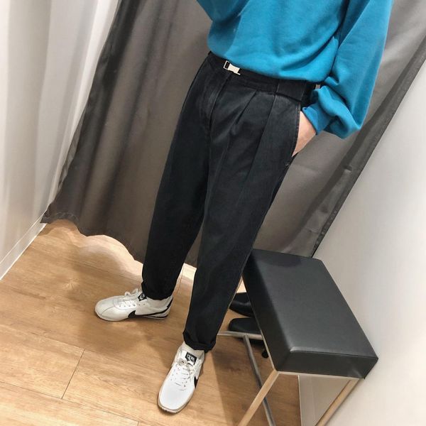 2018 korean style men's fashion haren casual pants baggy homme classic stretch jeans black/blue color biker denim trousers -2xl
2018 korean style men's fashion haren casual pants baggy homme classic stretch jeans black/blue color biker denim trousers -2xl