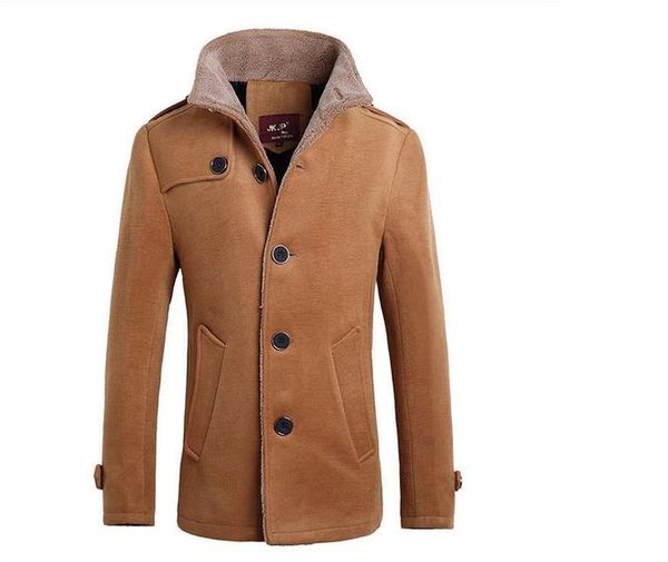 men autumn winter long section casual windbreaker jacket korean fashion wild woolen jacket lapel wool coat plus thick velvet, Black
men autumn winter long section casual windbreaker jacket korean fashion wild woolen jacket lapel wool coat plus thick velvet, Black