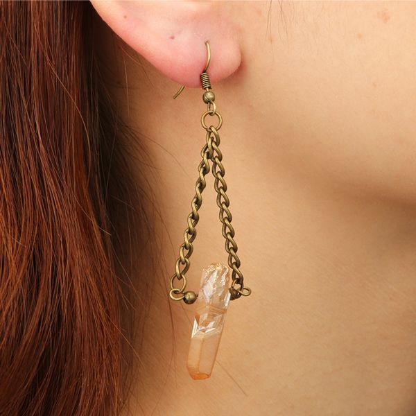 women natural stone drop earrings vintage antique gold geometric shape europe crystal long dangle earrings jewelry gifts, Silver
women natural stone drop earrings vintage antique gold geometric shape europe crystal long dangle earrings jewelry gifts, Silver