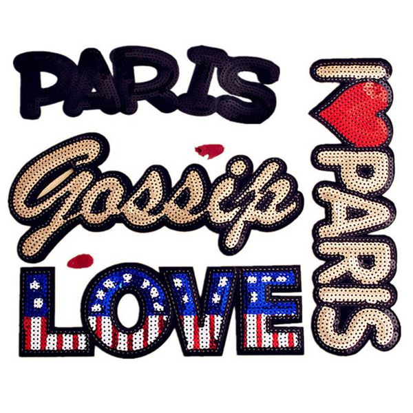 4 pcs/set iron-on clothes sequined patches ladies clothing cartoon large paris embroidered stickers for clothes heart sequin patches, Black
4 pcs/set iron-on clothes sequined patches ladies clothing cartoon large paris embroidered stickers for clothes heart sequin patches, Black
