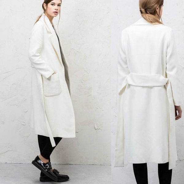 fashion long sleeve winter women jacket 2018 new lapel neck wool coat solid slim outwear for female wool coats, Black
fashion long sleeve winter women jacket 2018 new lapel neck wool coat solid slim outwear for female wool coats, Black