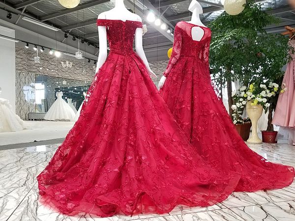 2019 elegant red long sleeves off shoulder boat neck two designs lace up back lace long tulle quinceanera dresses sweet 16 dresses, Blue;red
2019 elegant red long sleeves off shoulder boat neck two designs lace up back lace long tulle quinceanera dresses sweet 16 dresses, Blue;red