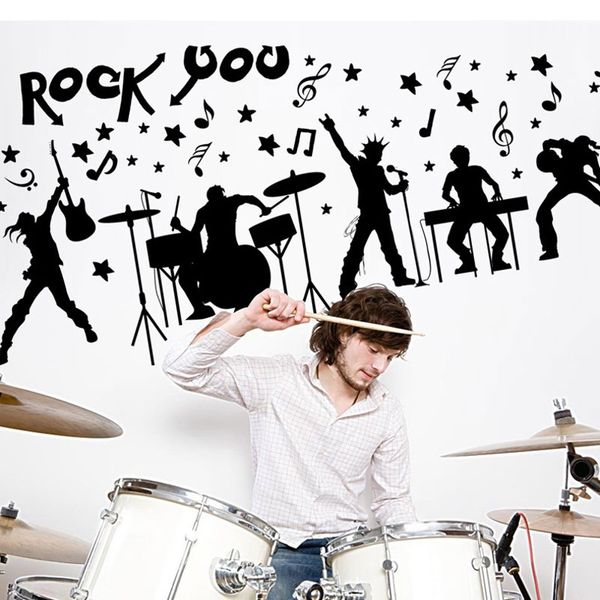 rock music art mural decoration wallpaper removable guitar pattern wall sticker for bedroom and study decoration
rock music art mural decoration wallpaper removable guitar pattern wall sticker for bedroom and study decoration