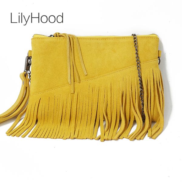 lilyhood 2017 натуральная кожа сумка для женщин мода женский лето небольшой замши кисточкой бахрома цепи желтый мешок руки
lilyhood 2017 натуральная кожа сумка для женщин мода женский лето небольшой замши кисточкой бахрома цепи желтый мешок руки