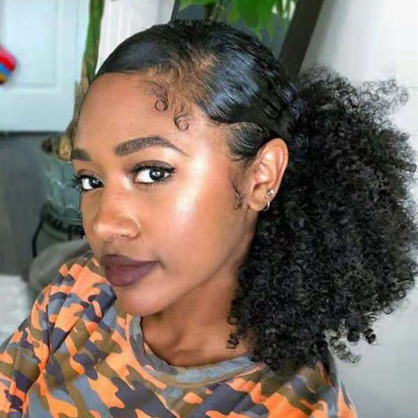 human hair ponytail african american afro kinky curly wrap remy drawstring puff ponytail hair extensions 120g with clip hair extensions, Black
human hair ponytail african american afro kinky curly wrap remy drawstring puff ponytail hair extensions 120g with clip hair extensions, Black