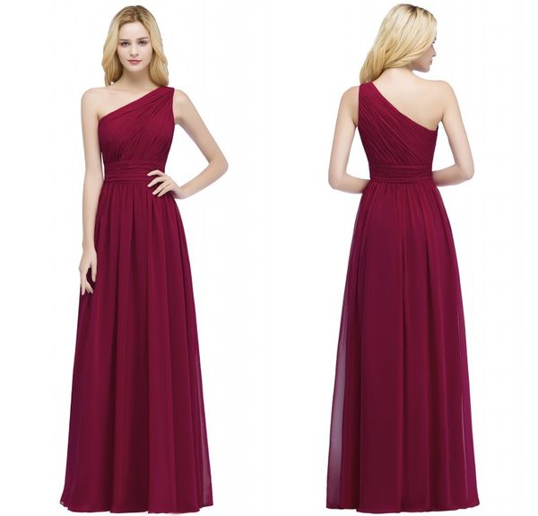 2017 designer in stock bridesmaid dresses burgundy chiffon one shoulder bridesmaid dress vestidos formal prom party gowns cps878, White;pink
2017 designer in stock bridesmaid dresses burgundy chiffon one shoulder bridesmaid dress vestidos formal prom party gowns cps878, White;pink