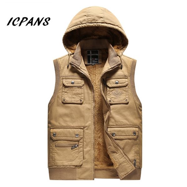 icpans mens vest winter mens jacket sleeveless vests casual coats male hooded cotton-padded men's vest men thickening waistcoat, Black;white
icpans mens vest winter mens jacket sleeveless vests casual coats male hooded cotton-padded men's vest men thickening waistcoat, Black;white