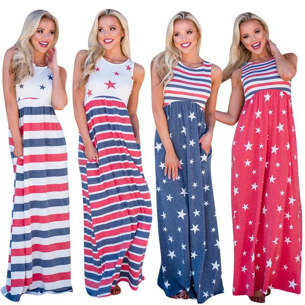 summer maxi dresses flag striped women boho style printed dresses crew neck short sleeves lady women long dresses, Black;gray
summer maxi dresses flag striped women boho style printed dresses crew neck short sleeves lady women long dresses, Black;gray