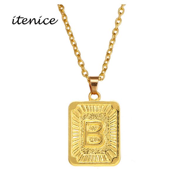 itenethiopian girls fashion jewelry gold stainess chain alphabet square hyperbole pendant necklace for women, Silver
itenethiopian girls fashion jewelry gold stainess chain alphabet square hyperbole pendant necklace for women, Silver