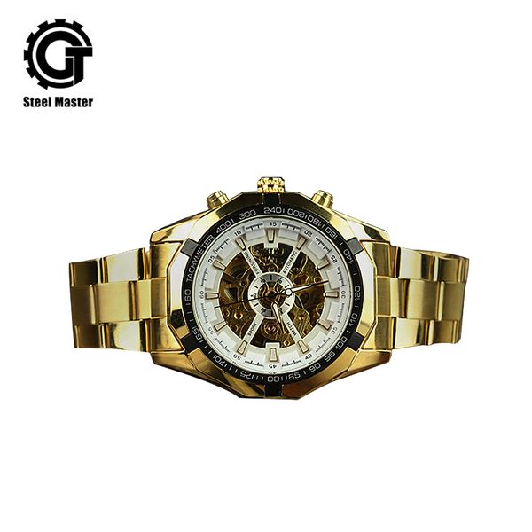 2018 new fashion men's mechanical watch brand business watch silver golden stainless steel punk style gifts, Slivery;brown
2018 new fashion men's mechanical watch brand business watch silver golden stainless steel punk style gifts, Slivery;brown