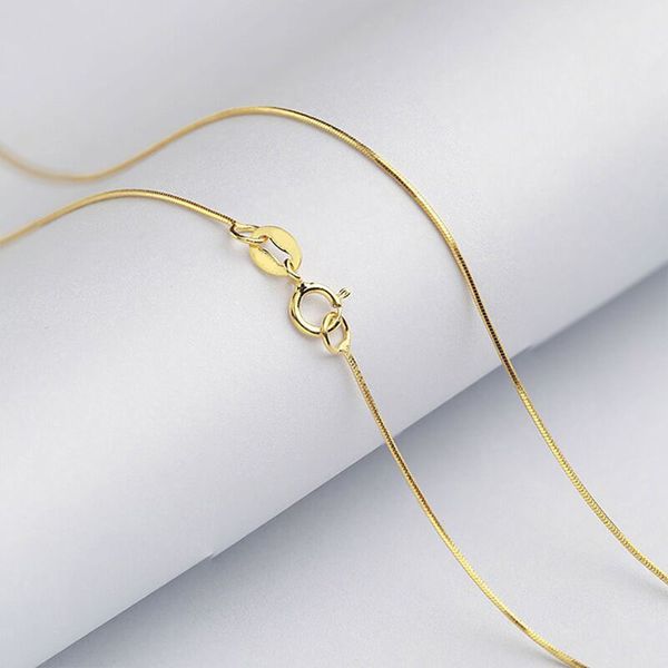 ani 18k yellow gold (au750) chain necklace for women engagement fine jewelry snake chain for pendant 16 inches or 18 inches, Silver
ani 18k yellow gold (au750) chain necklace for women engagement fine jewelry snake chain for pendant 16 inches or 18 inches, Silver