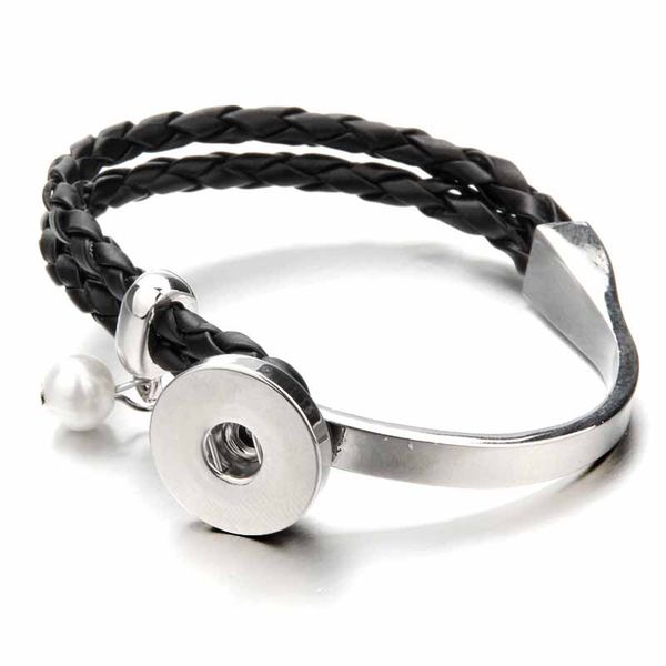 ginger 207 fashion flower pu leather bangle fit 18mm snap button bracelet interchangeable charm jewelry for women men gift 19cm, Black
ginger 207 fashion flower pu leather bangle fit 18mm snap button bracelet interchangeable charm jewelry for women men gift 19cm, Black