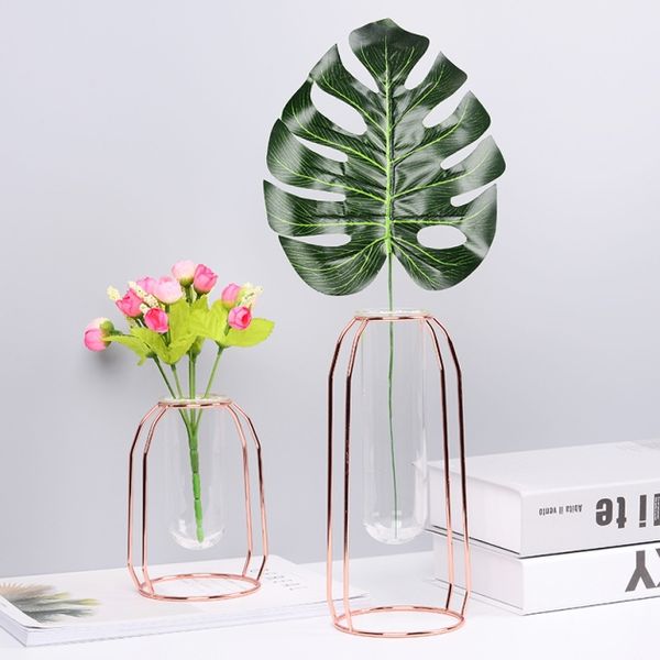 2018 rose gold wrought iron vase glass test tube flower inserter simple flower stand home decoration fashion home accessories
2018 rose gold wrought iron vase glass test tube flower inserter simple flower stand home decoration fashion home accessories