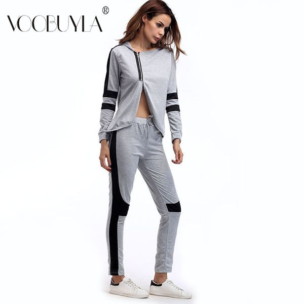 voobuyla women running set sport suit autumn zipper shirt set 2 piece female long-sleeved pants outdoor hooded yoga sportswear, Black;blue
voobuyla women running set sport suit autumn zipper shirt set 2 piece female long-sleeved pants outdoor hooded yoga sportswear, Black;blue
