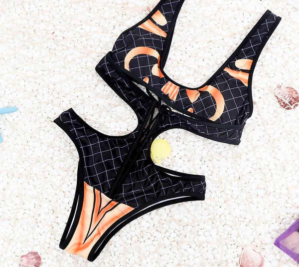 2018 foreign trade erotic underwear triangle siamese one-piece hollow swimsuit bandage bikini clothing factory outlets, Black
2018 foreign trade erotic underwear triangle siamese one-piece hollow swimsuit bandage bikini clothing factory outlets, Black