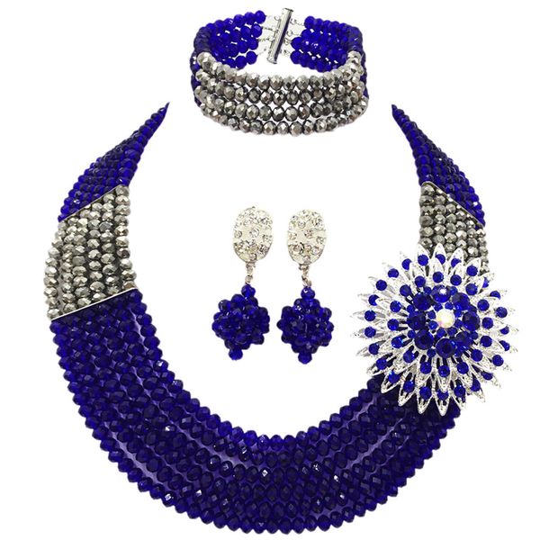 wholesale 12pcs royal blue silver bead multi strands necklace nigerian wedding african beads jewelry set crystal 6-ss32, Slivery;golden
wholesale 12pcs royal blue silver bead multi strands necklace nigerian wedding african beads jewelry set crystal 6-ss32, Slivery;golden