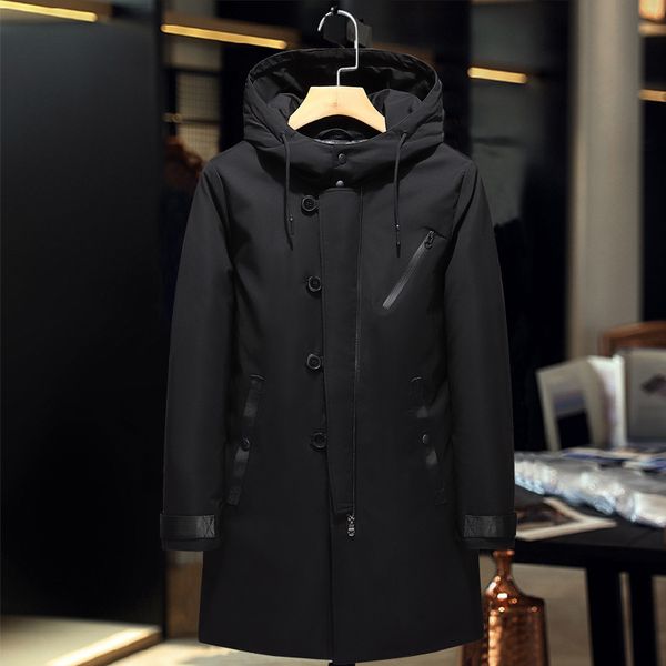 2018 winter fashion brand duck down jacket mens men's long korean streetwear feather coats hooded waterproof warm men clothing, Black
2018 winter fashion brand duck down jacket mens men's long korean streetwear feather coats hooded waterproof warm men clothing, Black
