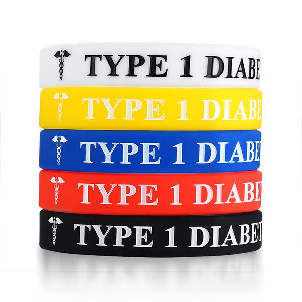 5pcs type 1 diabetic blood thinner alert silicone bracelet for men women wristbands white yellow blue red black, Golden;silver
5pcs type 1 diabetic blood thinner alert silicone bracelet for men women wristbands white yellow blue red black, Golden;silver